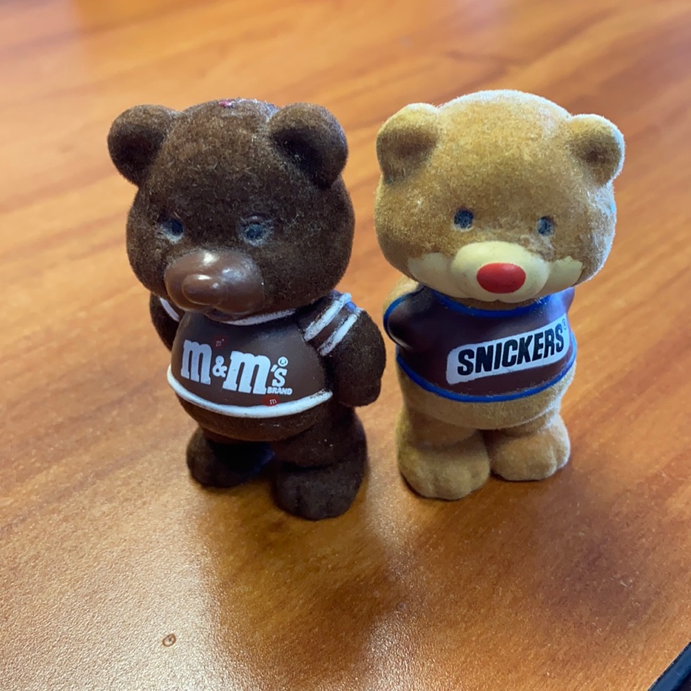 Mars Bear figures snickers and M&M